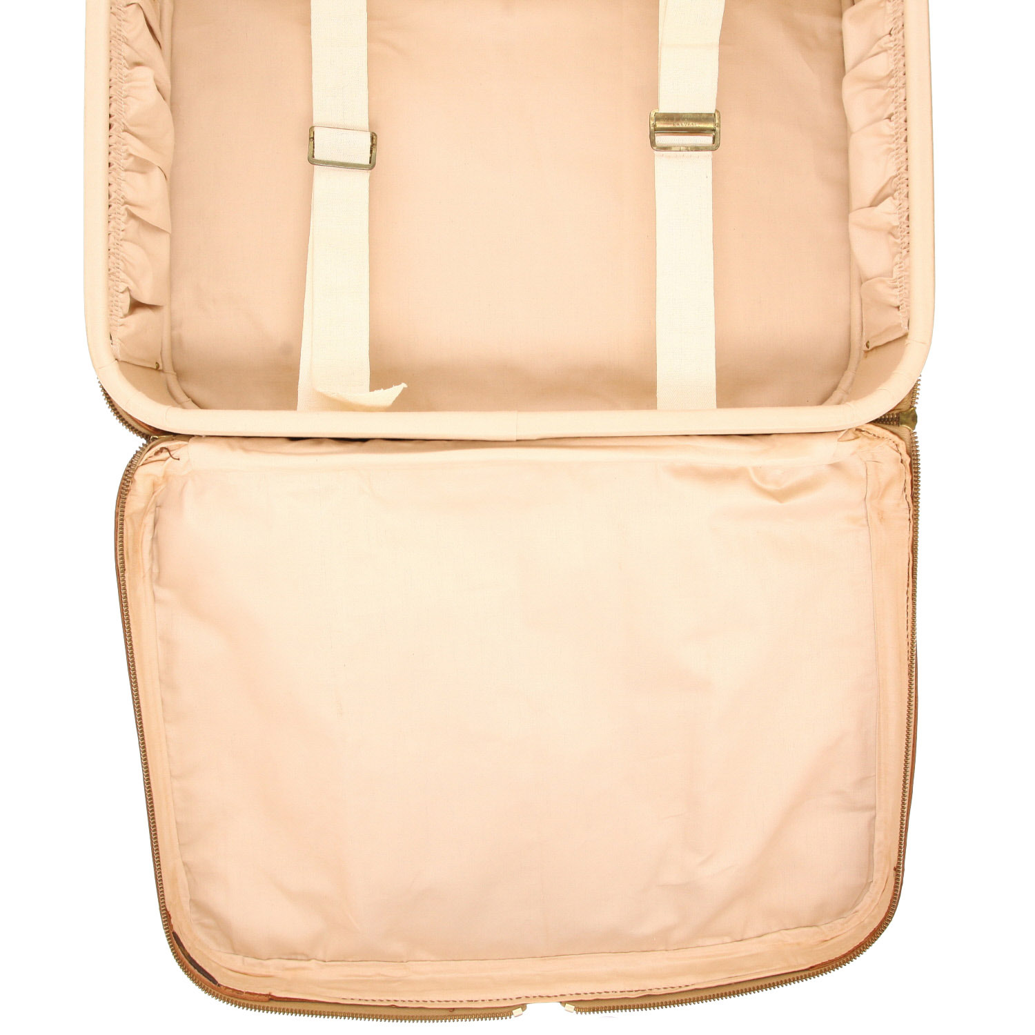 Valise Louis Vuitton  Stratos en toile monogram et cuir naturel - Detail D4