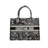 Dior  Book Tote shopping bag  in black and white canvas - 360 thumbnail