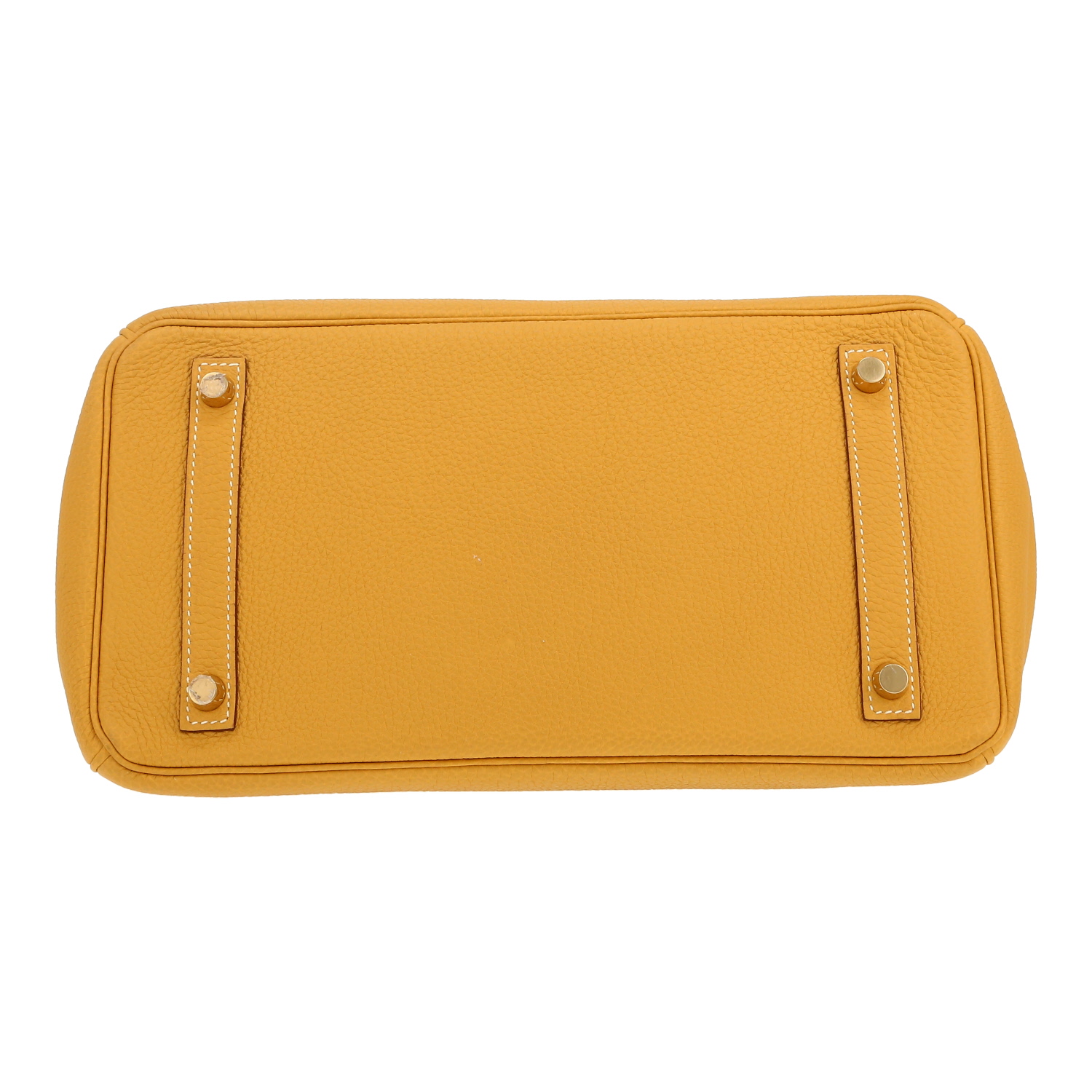 Hermès  Birkin 30 cm handbag  in Jaune Ambre togo leather - Detail D1