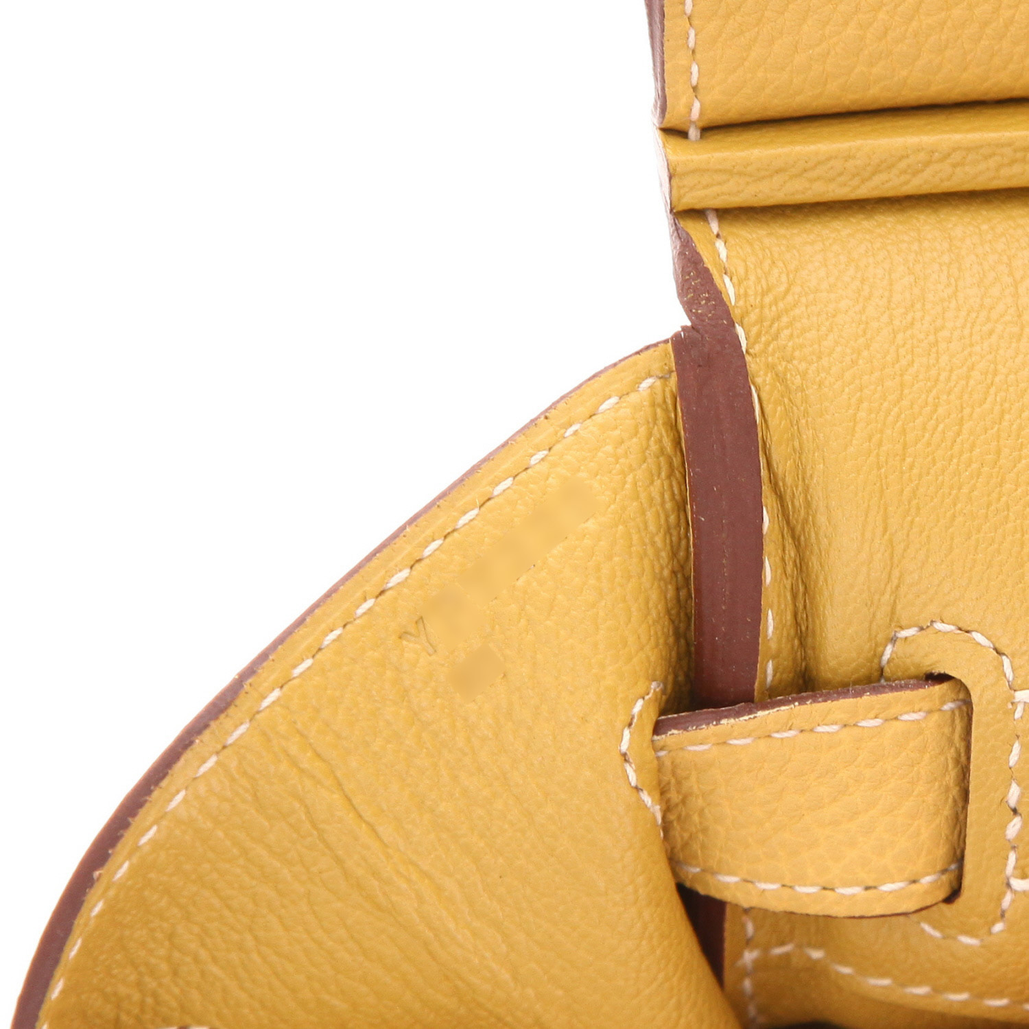 Sac à main Hermès  Birkin 30 cm en cuir togo Jaune Ambre - Detail D4