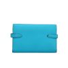 Hermès  Kelly wallet small model  wallet  in blue Mysore leather - Detail D4 thumbnail