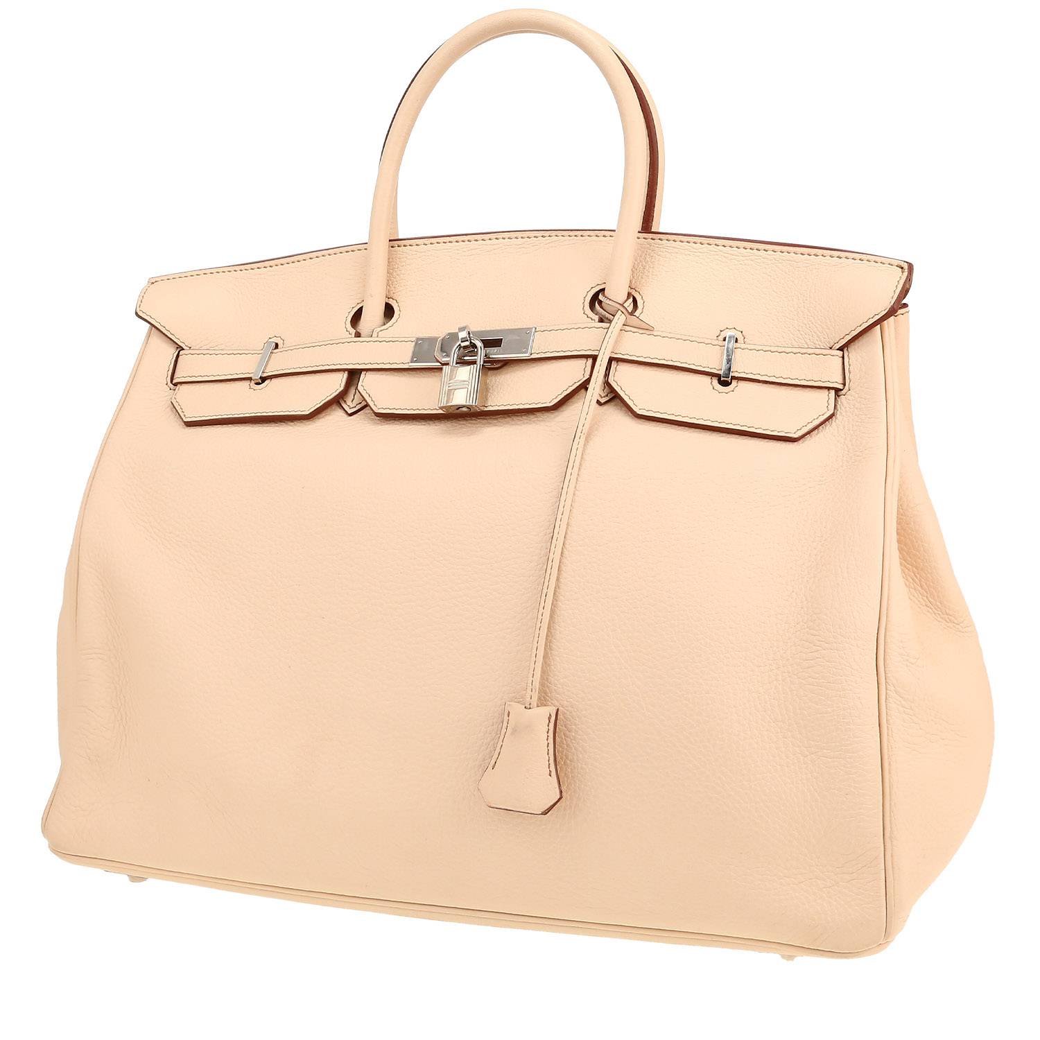 Hermès Birkin 40 cm handbag in cream color togo leather