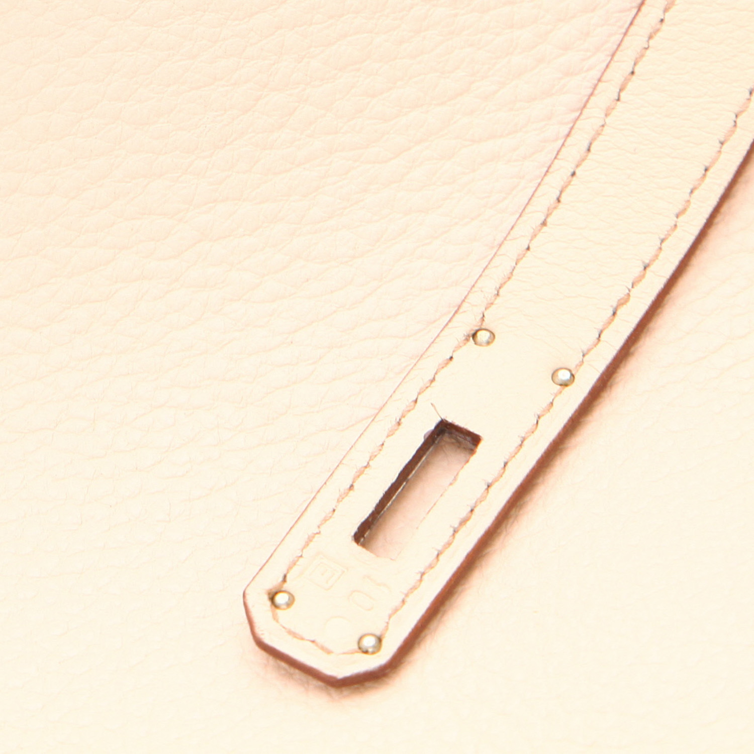 Borsa Hermès  Birkin 40 cm in pelle togo color crema - Detail D4