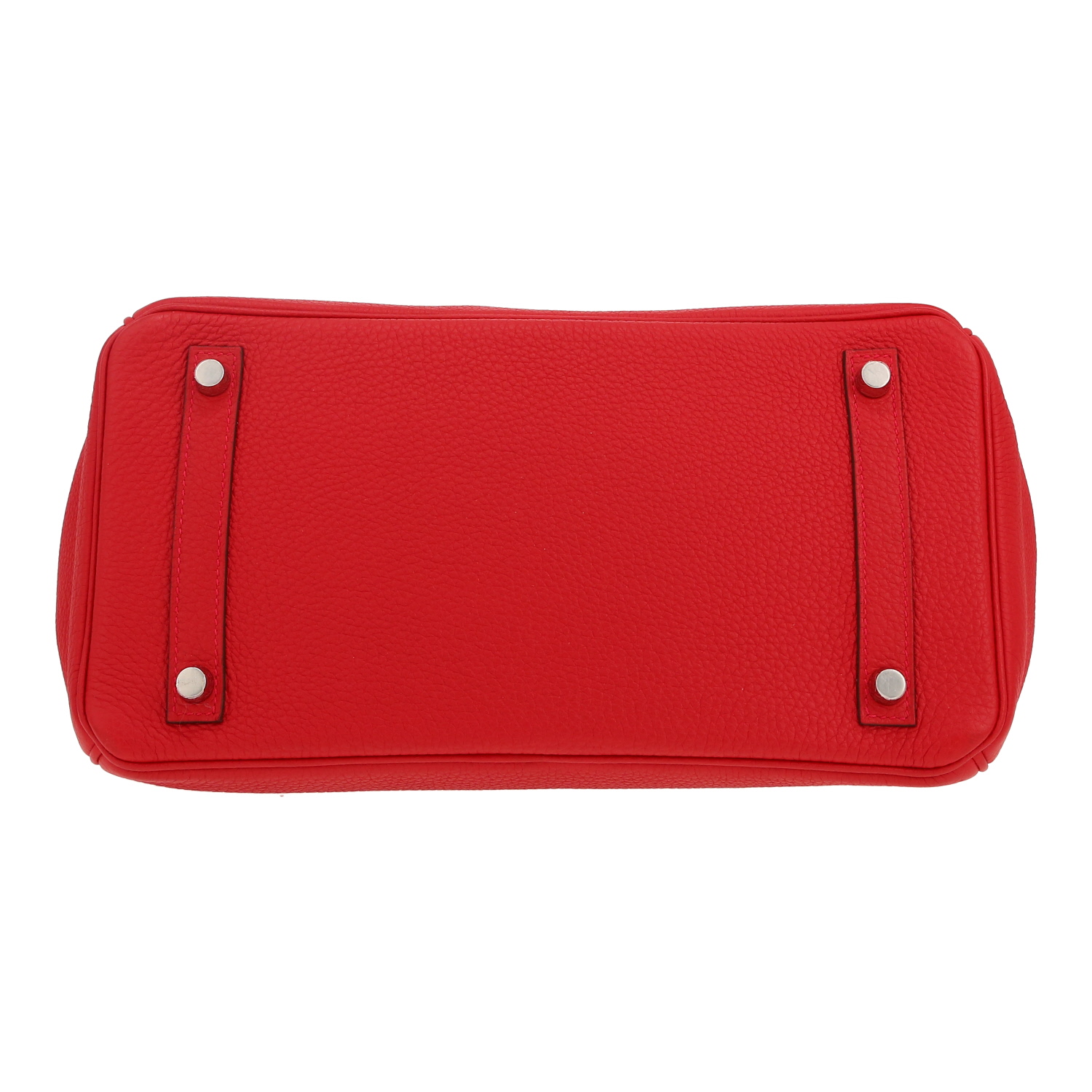 Hermès  Birkin 30 cm handbag  in red Vermillon togo leather - Detail D1