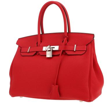 Hermès  Birkin 30 cm handbag  in red Vermillon togo leather