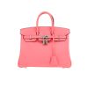 Bolso de mano Hermès  Birkin 25 cm en cuero swift azalea pink - 360 thumbnail