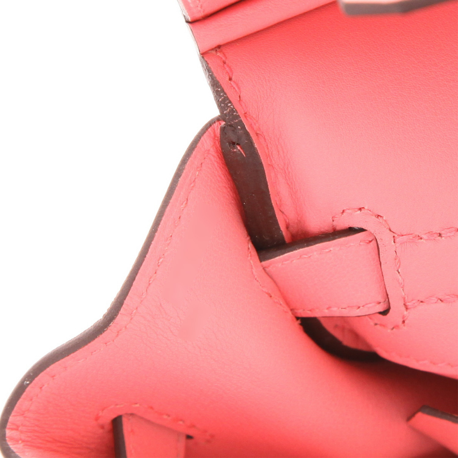 Borsa Hermès  Birkin 25 cm in pelle Swift rosa azalea - Detail D4