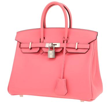 Bolso de mano Hermès  Birkin 25 cm en cuero swift azalea pink