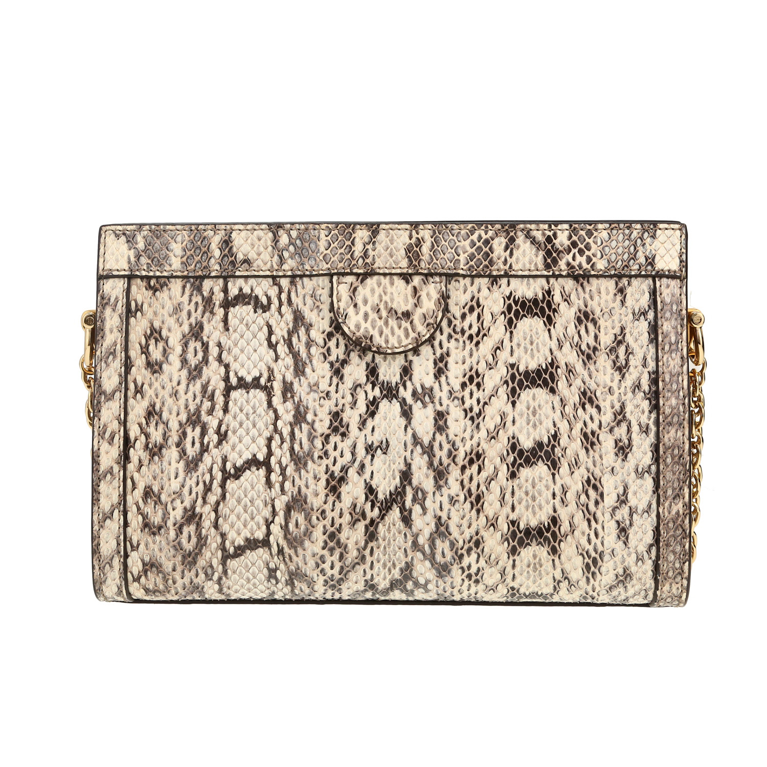 Bolso bandolera Gucci  Ophidia en piel de pitón beige - Detail D4