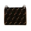 Borsa a tracolla Fendi  Kan I in pelle marrone e velluto nero - Detail D4 thumbnail