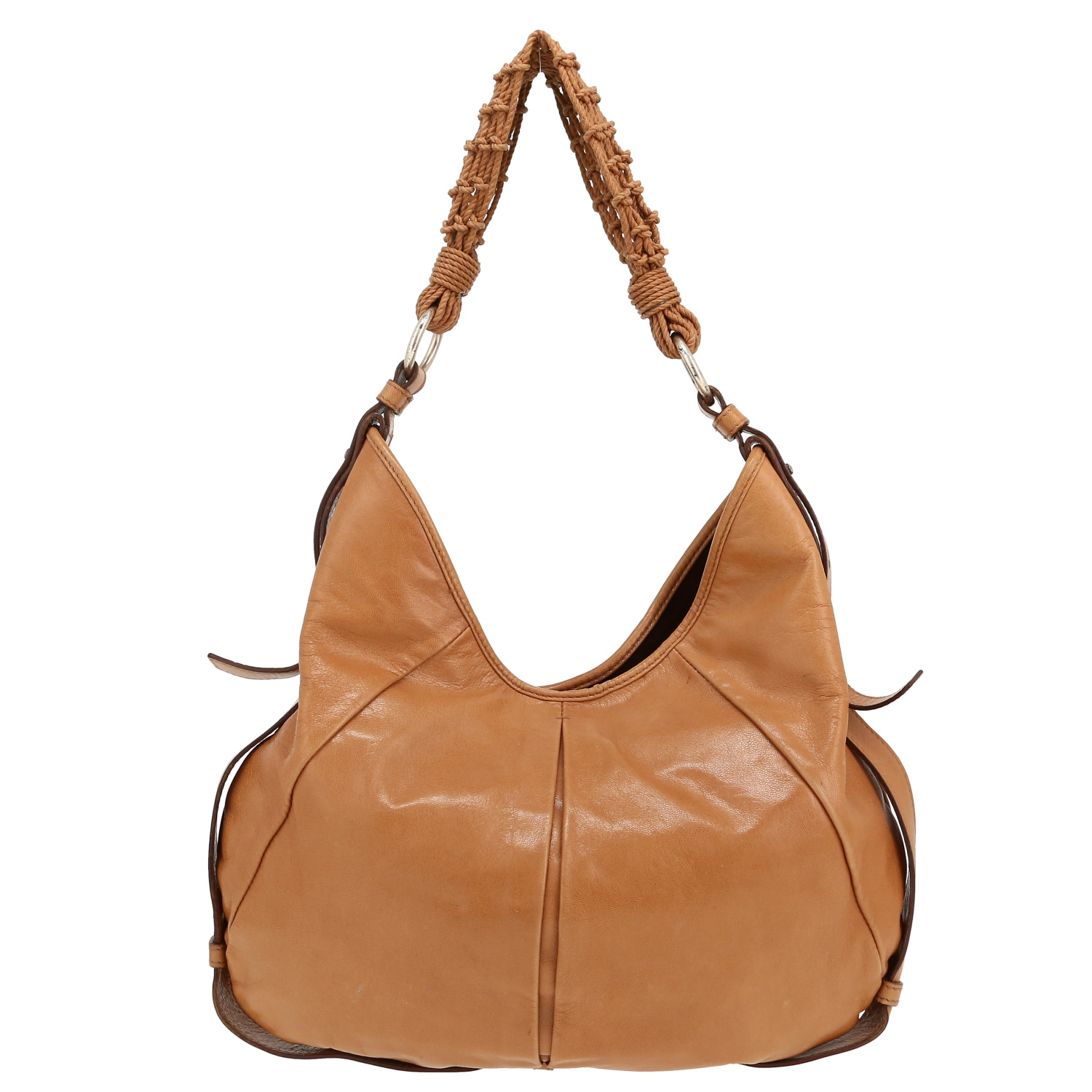 Saint Laurent Mombasa Vintage handbag in brown leather - Detail D5