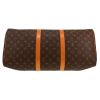 Borsa da viaggio Louis Vuitton  Keepall 45 in tela monogram marrone e pelle naturale - Detail D1 thumbnail