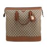 Borsa da viaggio Gucci   in tela monogram beige e pelle marrone - Detail D5 thumbnail