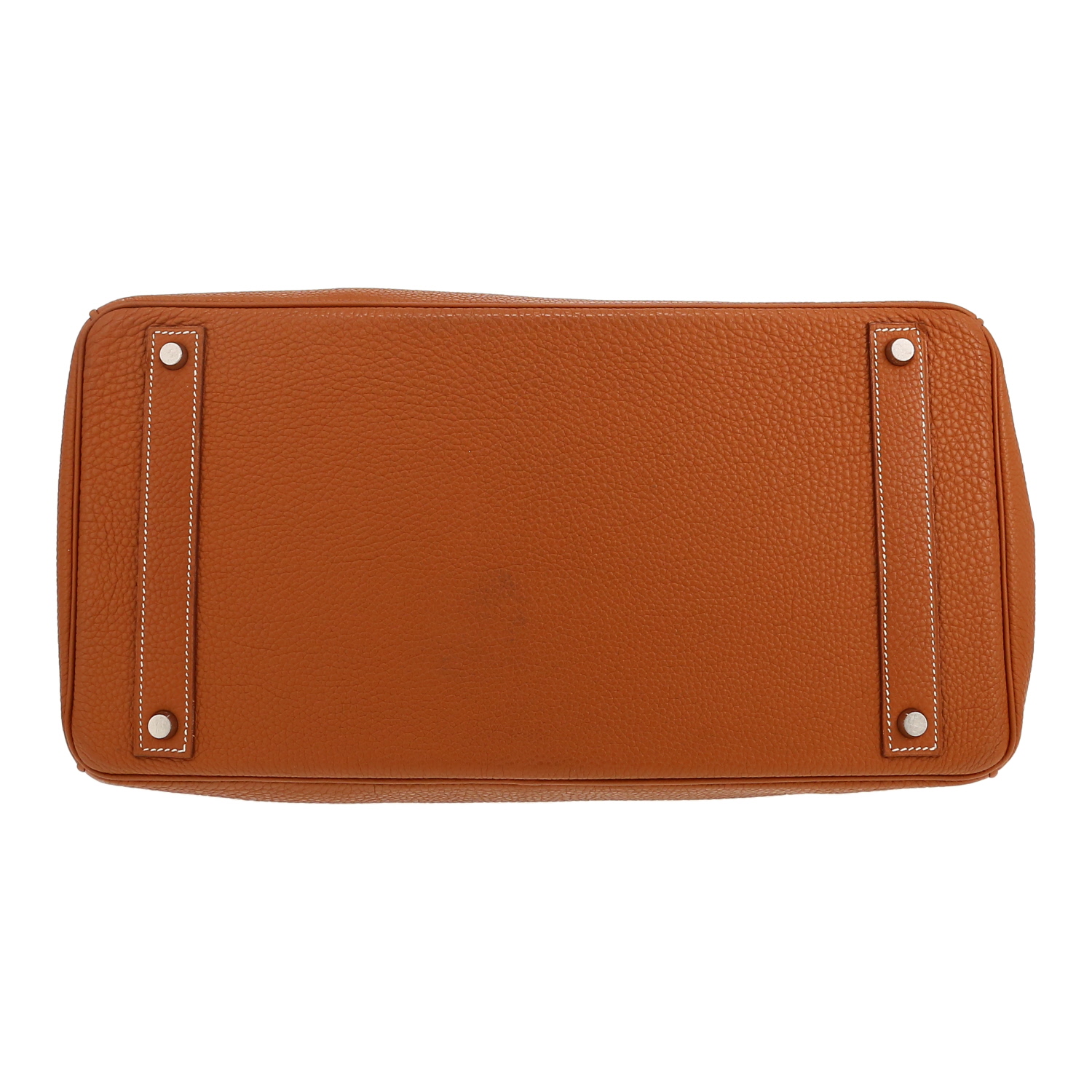 Bolso de mano Hermès  Birkin 40 cm en cuero togo color oro - Detail D1