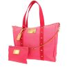 Louis Vuitton  Antigua shopping bag  in pink and red canvas  and natural leather - 00pp thumbnail