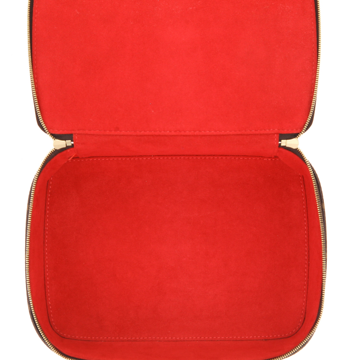 Caja de joyas Louis Vuitton   en lona Monogram marrón y cuero natural marrón - Detail D4