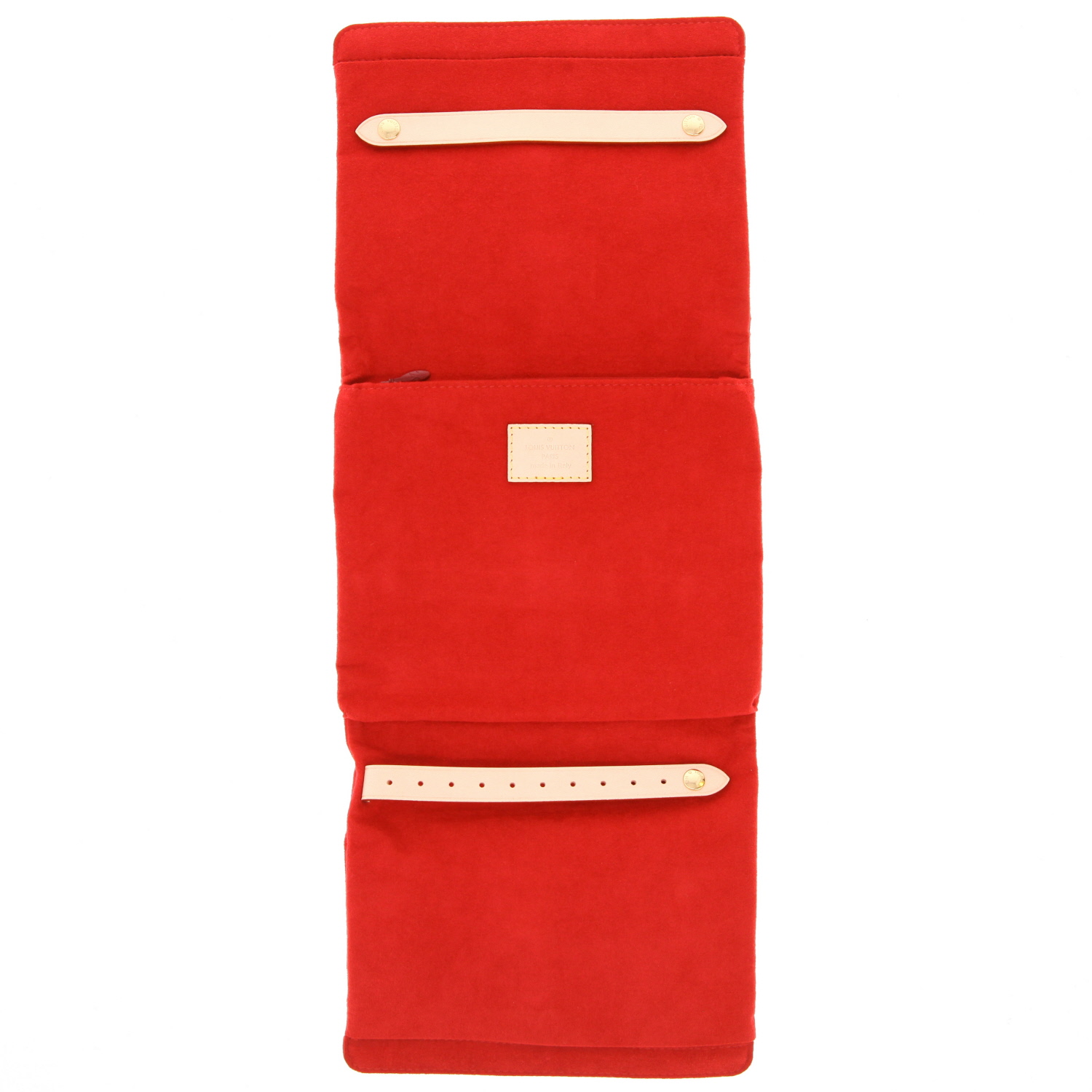 Boîte à bijoux Louis Vuitton   en toile monogram marron et cuir naturel marron - Detail D5