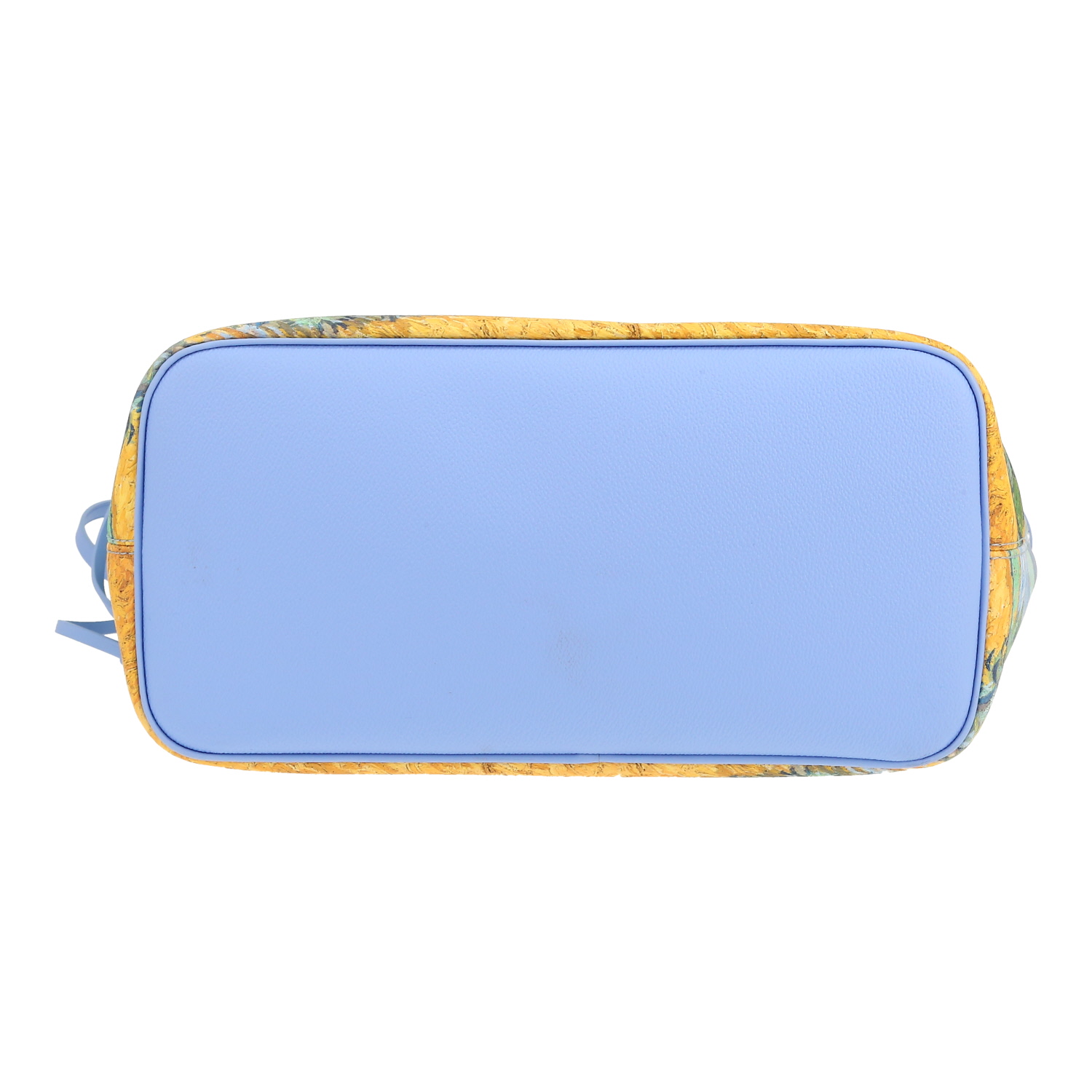 Bolso Cabás Louis Vuitton  Neverfull Editions Limitées modelo mediano  en cuero azul verde y amarillo - Detail D1