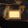 Bolso de mano Fendi  Peekaboo modelo grande  en cuero caqui y marrón - Detail D2 thumbnail
