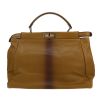 Fendi  Peekaboo large model  handbag  in khaki and brown leather - Detail D4 thumbnail