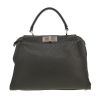 Fendi  Peekaboo handbag  in grey grained leather - Detail D4 thumbnail