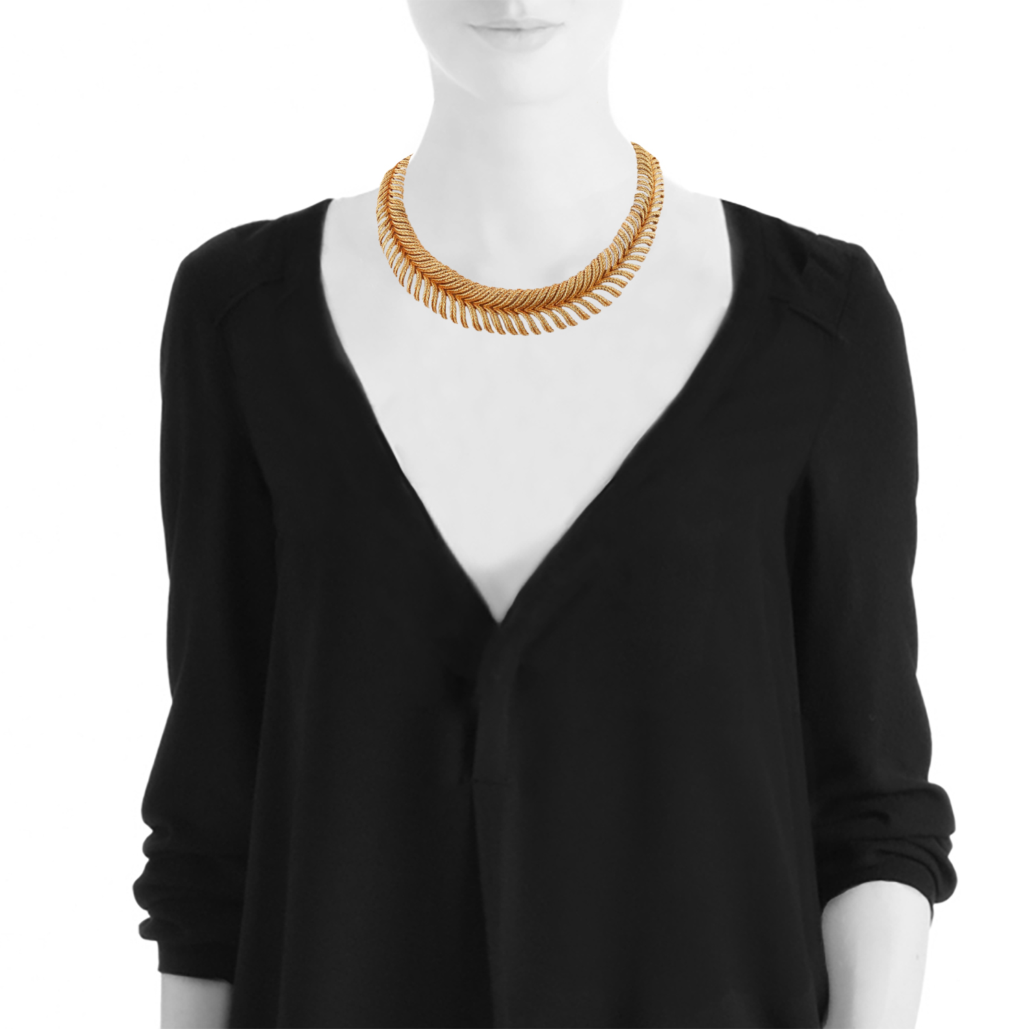 Boucheron   1960's necklace in yellow gold - Detail D1