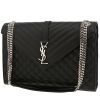 Bolso bandolera Saint Laurent  Enveloppe en cuero granulado negro - 00pp thumbnail