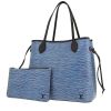 Louis Vuitton  Neverfull medium model  shopping bag  in blue epi leather - 00pp thumbnail