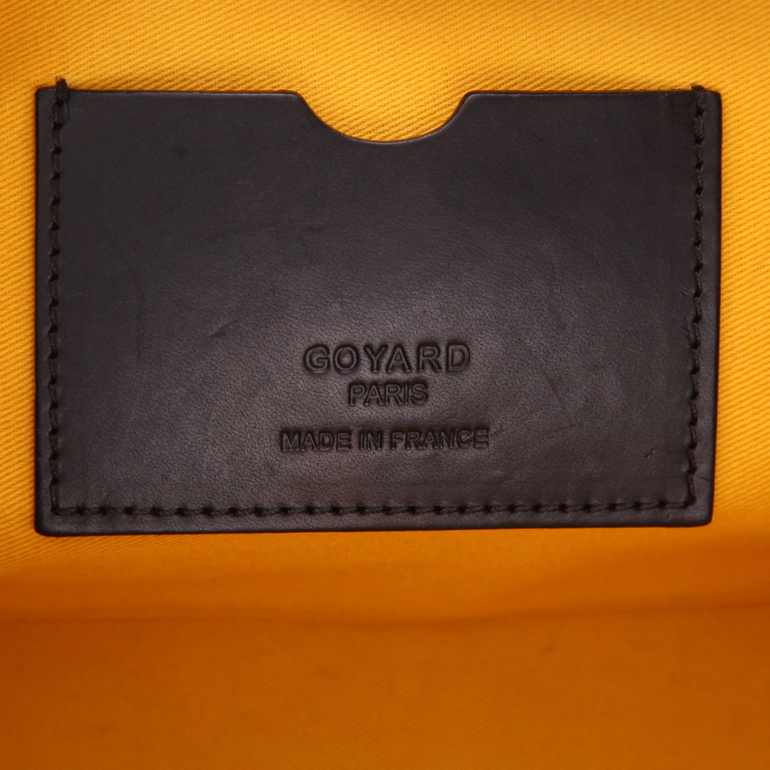 Goyard  Saint Martin handbag  in black Goyard canvas  and black leather - Detail D2