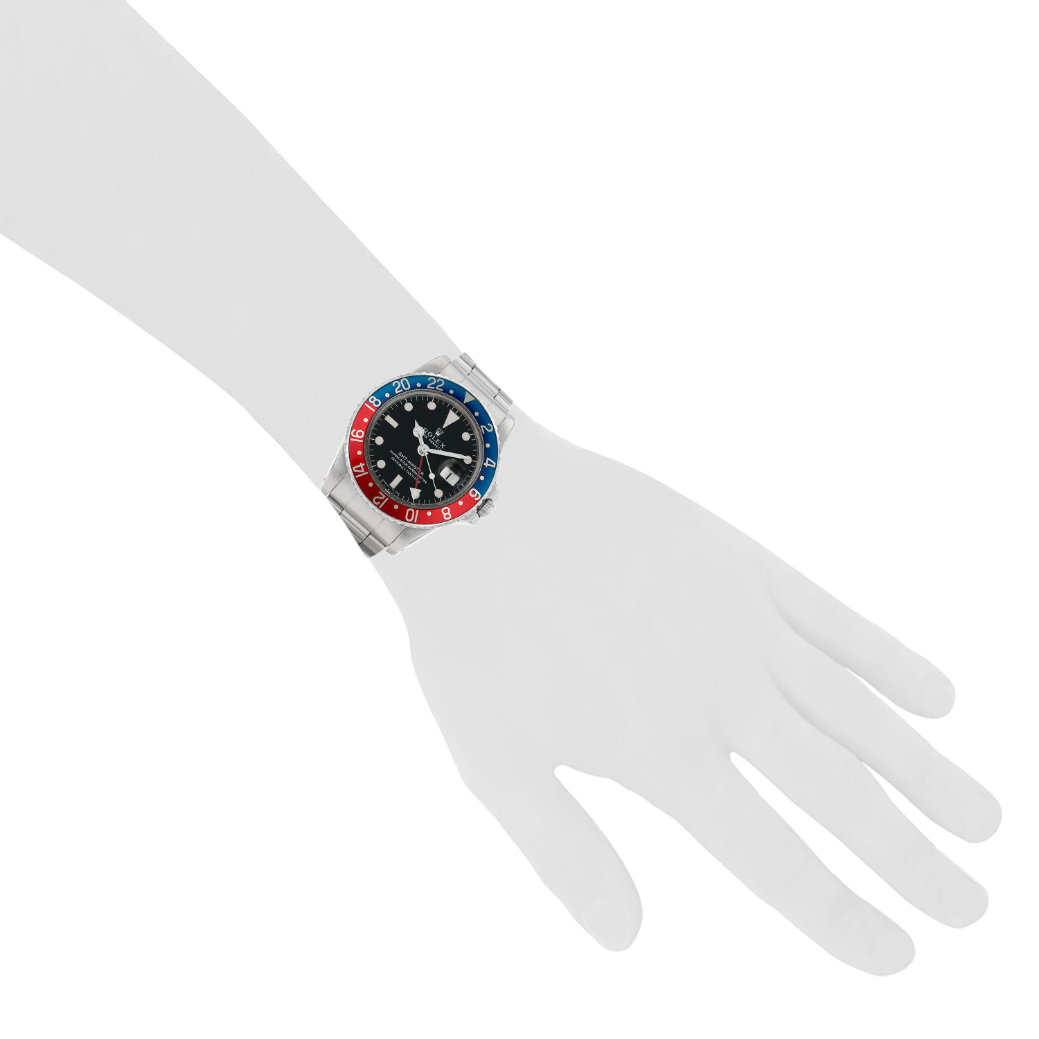Reloj Rolex GMT-Master de acero Ref: Rolex - 1675 « Long E » Esfera Circa 1967 - Detail D1
