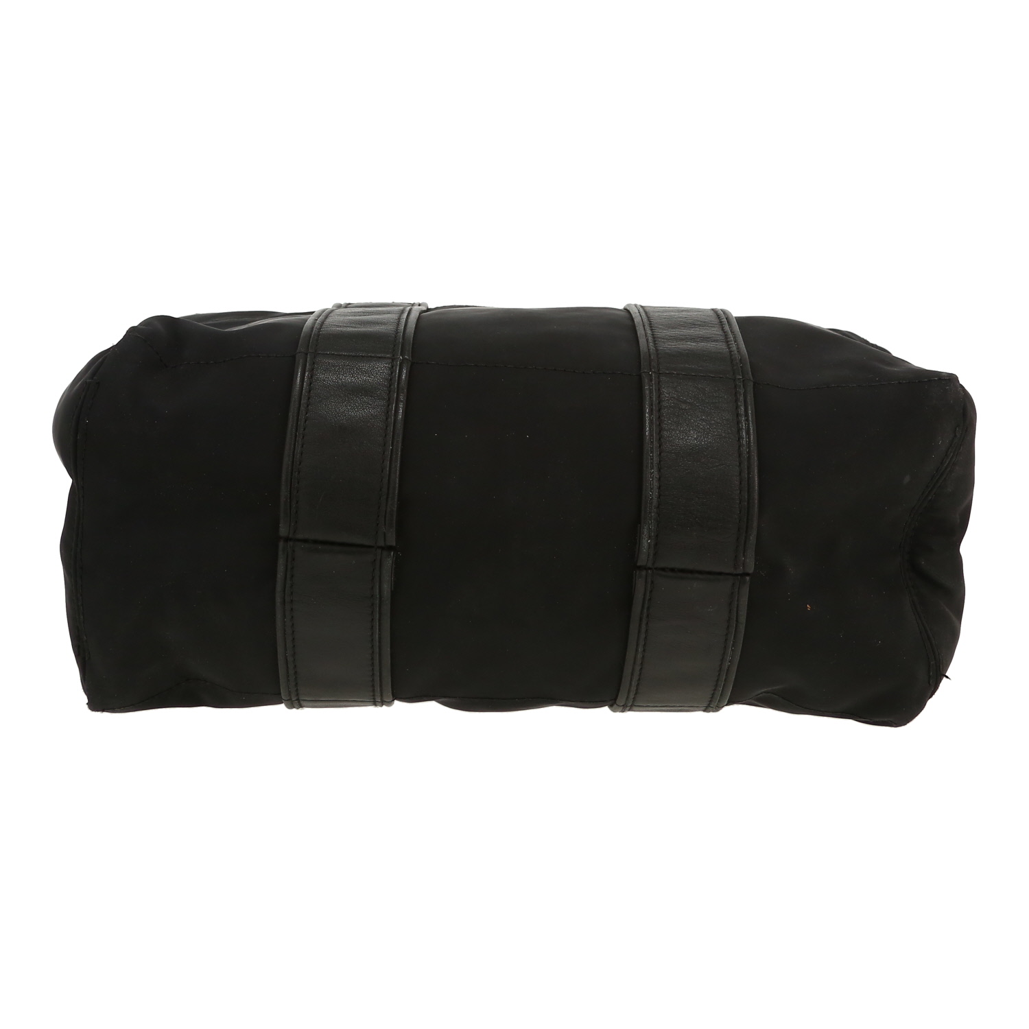 Sac à main Hermès  Acapulco en toile et cuir noir - Detail D1