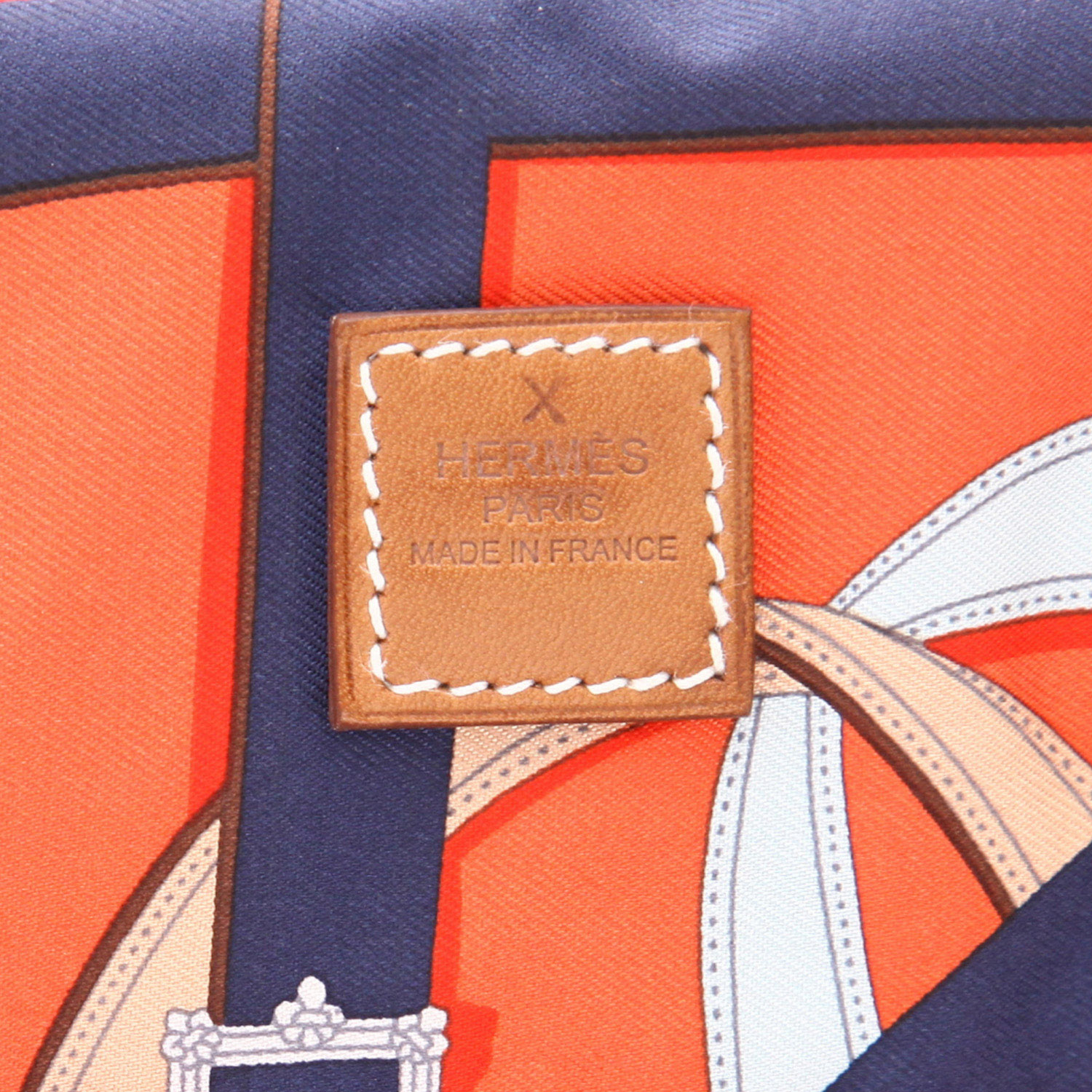 Zaino Hermès  Airsilk in seta arancione - Detail D2