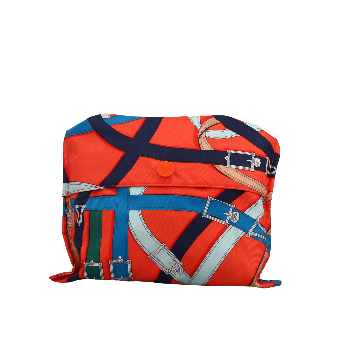 Hermès  Airsilk backpack  in orange silk - Detail D4