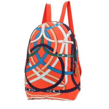 Zaino Hermès  Airsilk in seta arancione