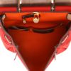 Hermès  Herbag backpack  in red canvas  and brown leather - Detail D3 thumbnail