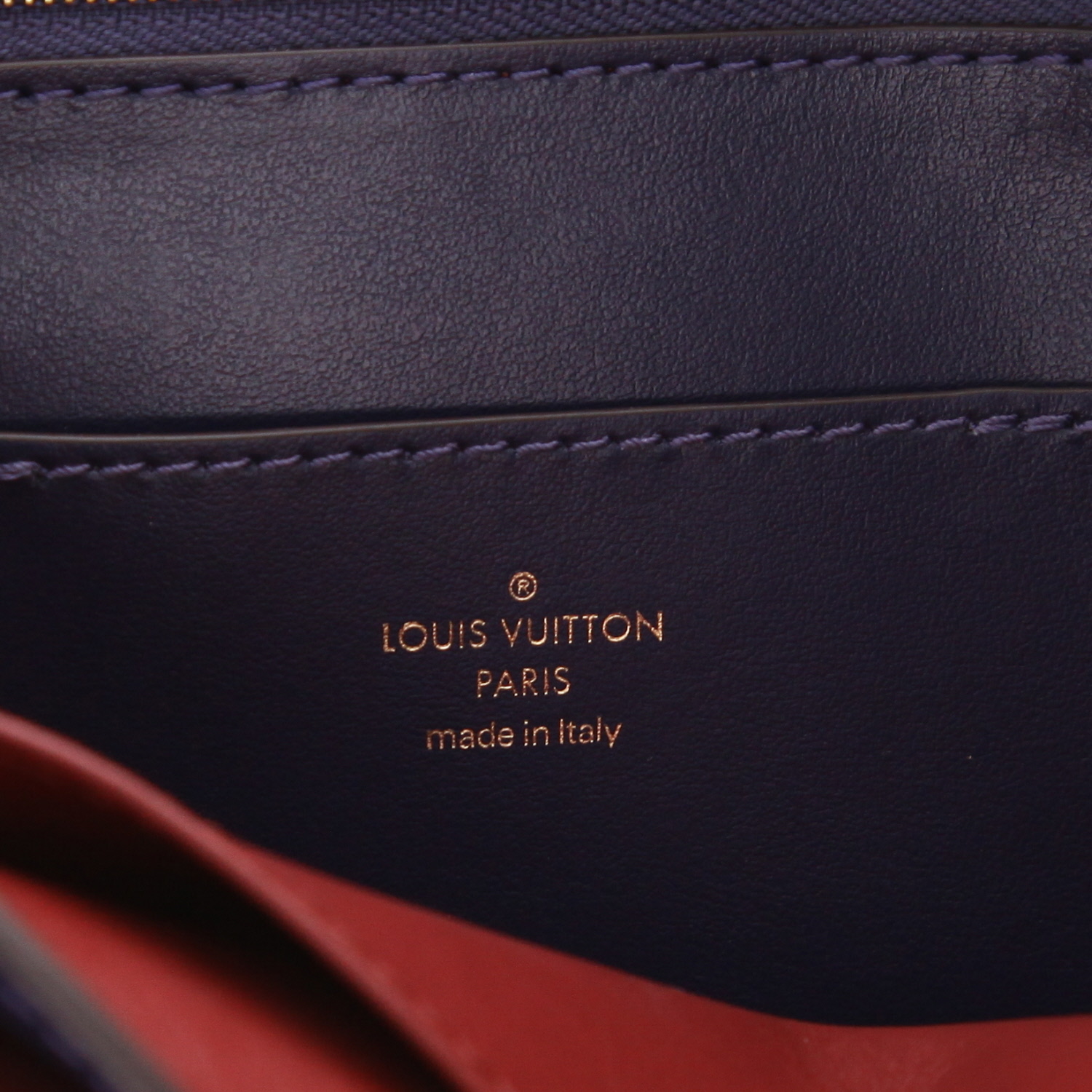 Louis Vuitton Pont Neuf handbag in navy blue leather - Detail D2