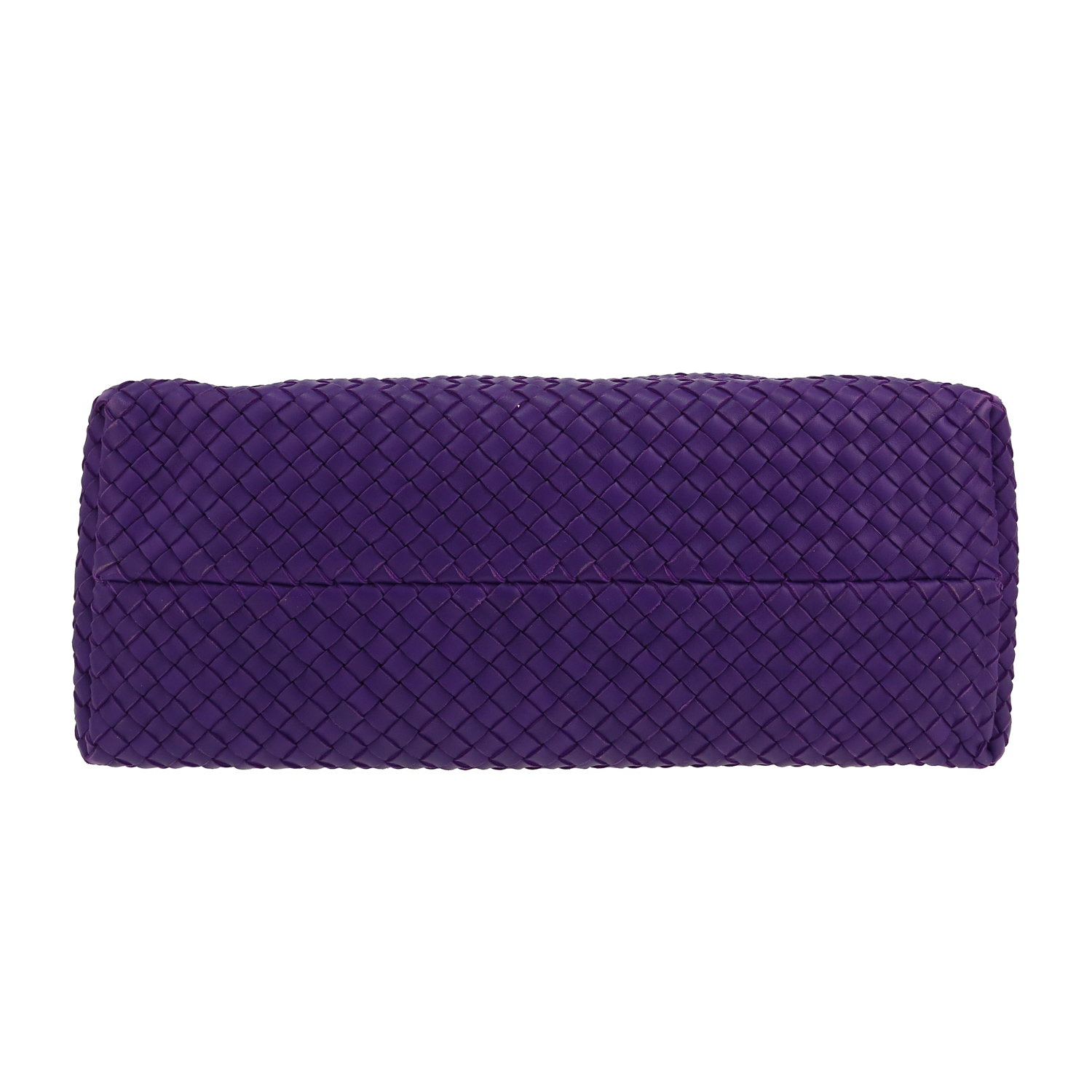 Bottega Veneta Cabat shopping bag in purple intrecciato leather - Detail D1