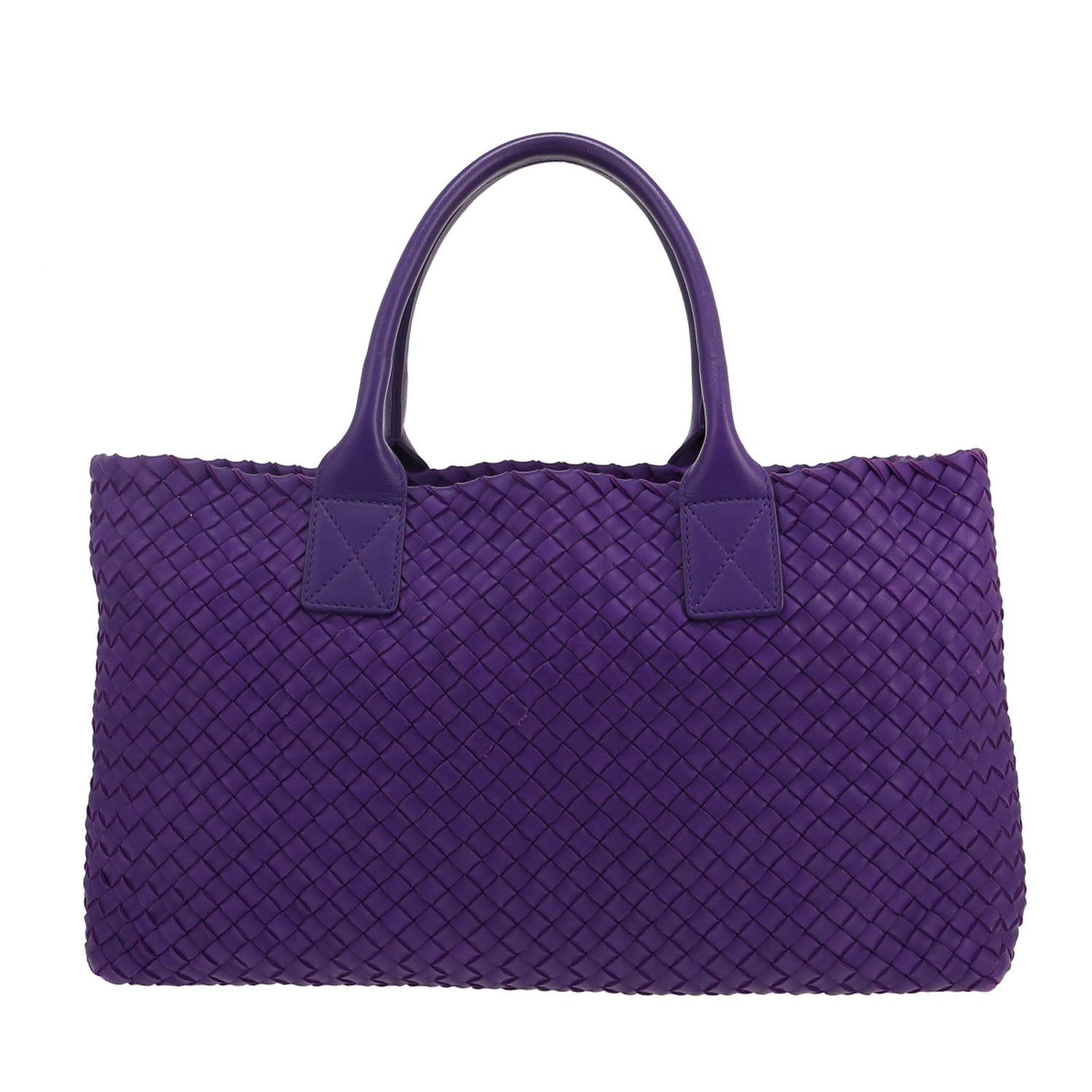 Bottega Veneta Cabat shopping bag in purple intrecciato leather - Detail D5