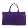 Bottega Veneta  Cabat shopping bag  in purple intrecciato leather - Detail D5 thumbnail