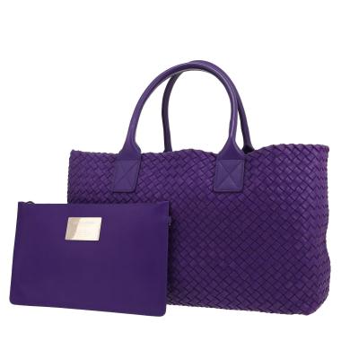 Shopping bag Bottega Veneta  Cabat in pelle intrecciata viola