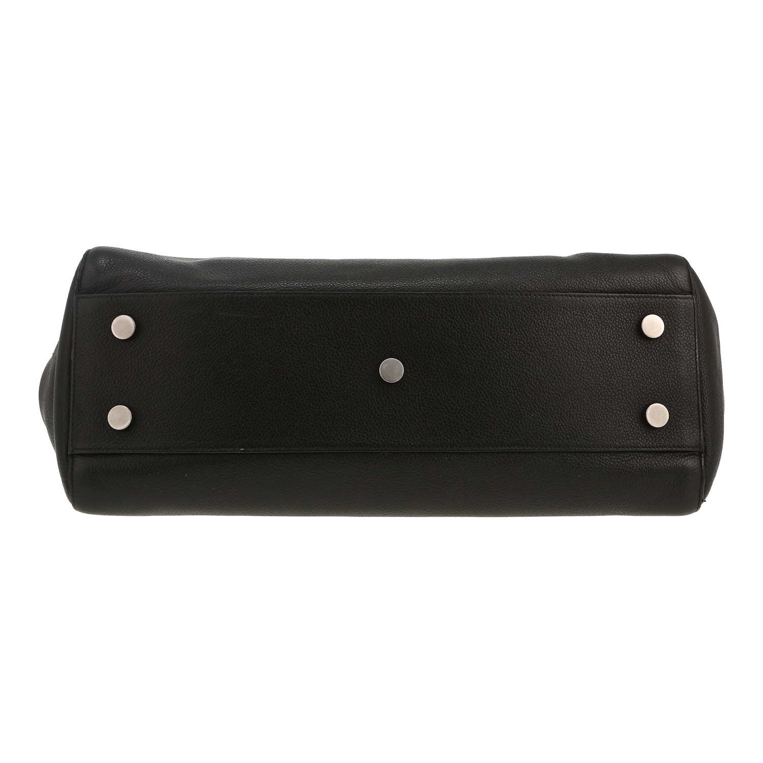 Saint Laurent Rive Gauche handbag in black grained leather - Detail D1