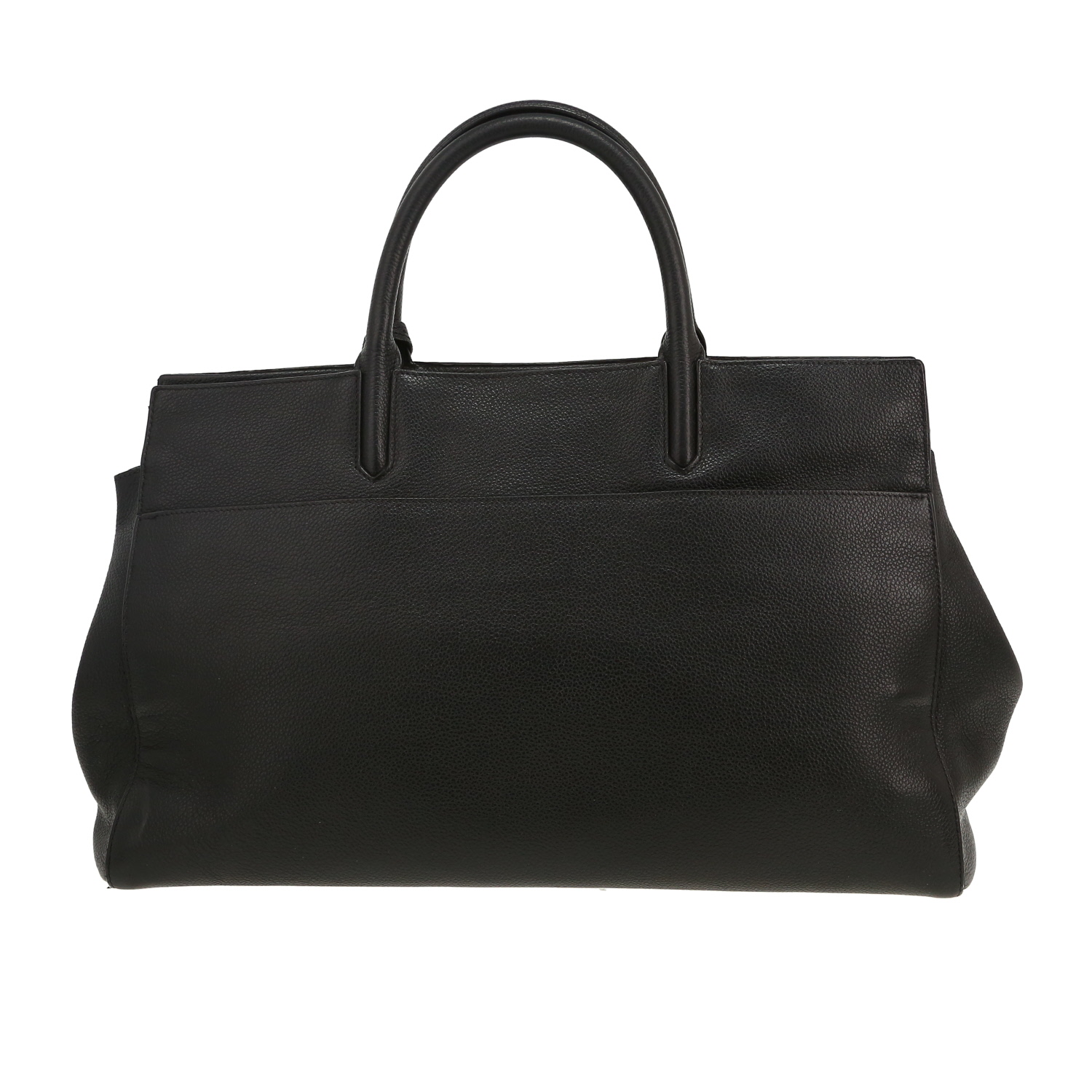 Saint Laurent Rive Gauche handbag in black grained leather - Detail D4