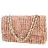 Chanel  Timeless handbag  in pink and ecru tweed  and ecru leather - 00pp thumbnail