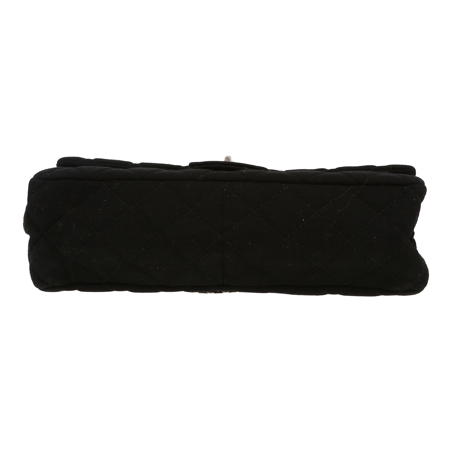 Borsa Chanel  2.55 modello grande  in jersey trapuntato nero - Detail D1