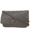 Borsa a tracolla Chanel  Wallet on Chain in pelle trapuntata grigia - 00pp thumbnail