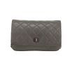 Borsa a tracolla Chanel  Wallet on Chain in pelle trapuntata grigia - 360 thumbnail