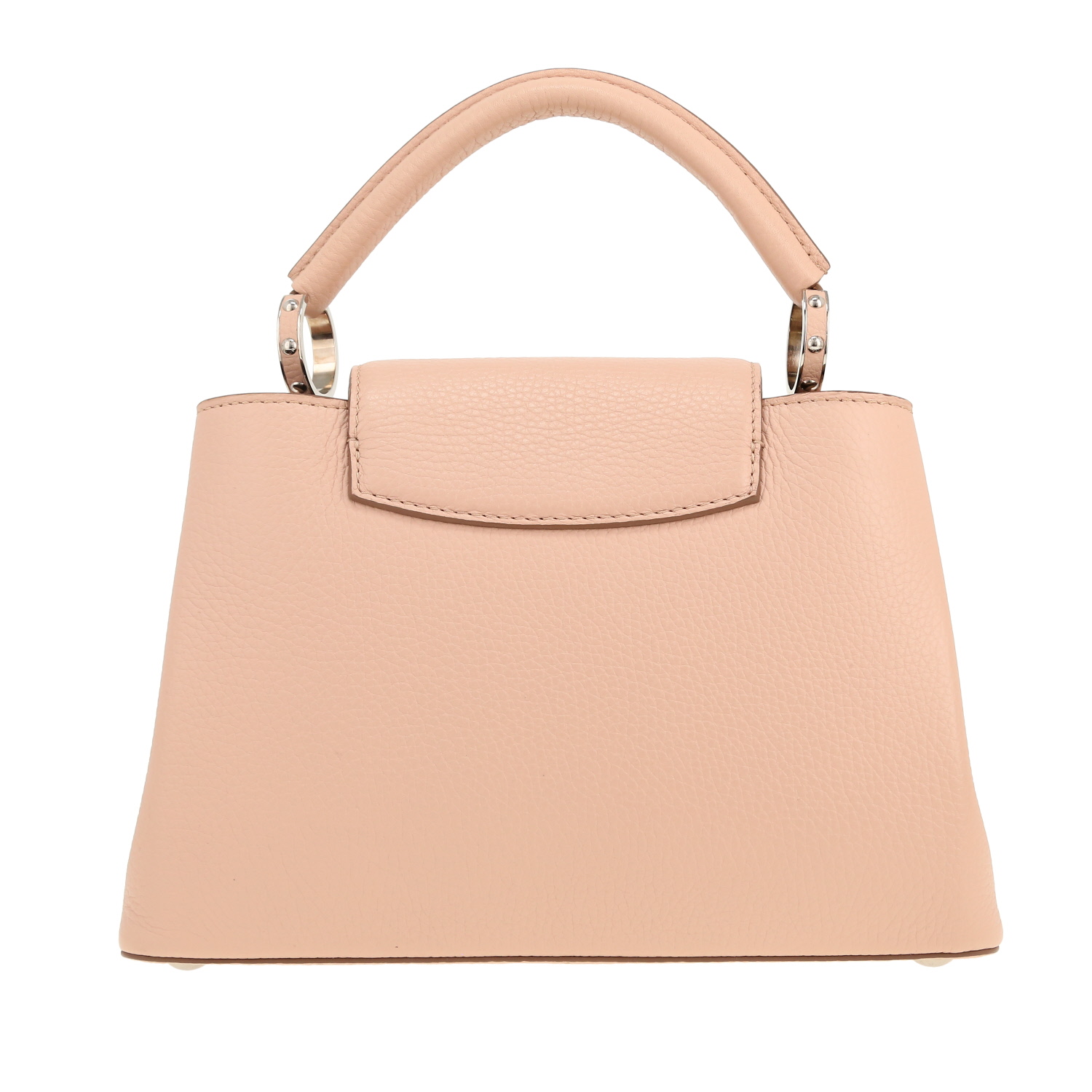 Louis Vuitton Capucines BB small model handbag in pink leather taurillon clémence - Detail D4