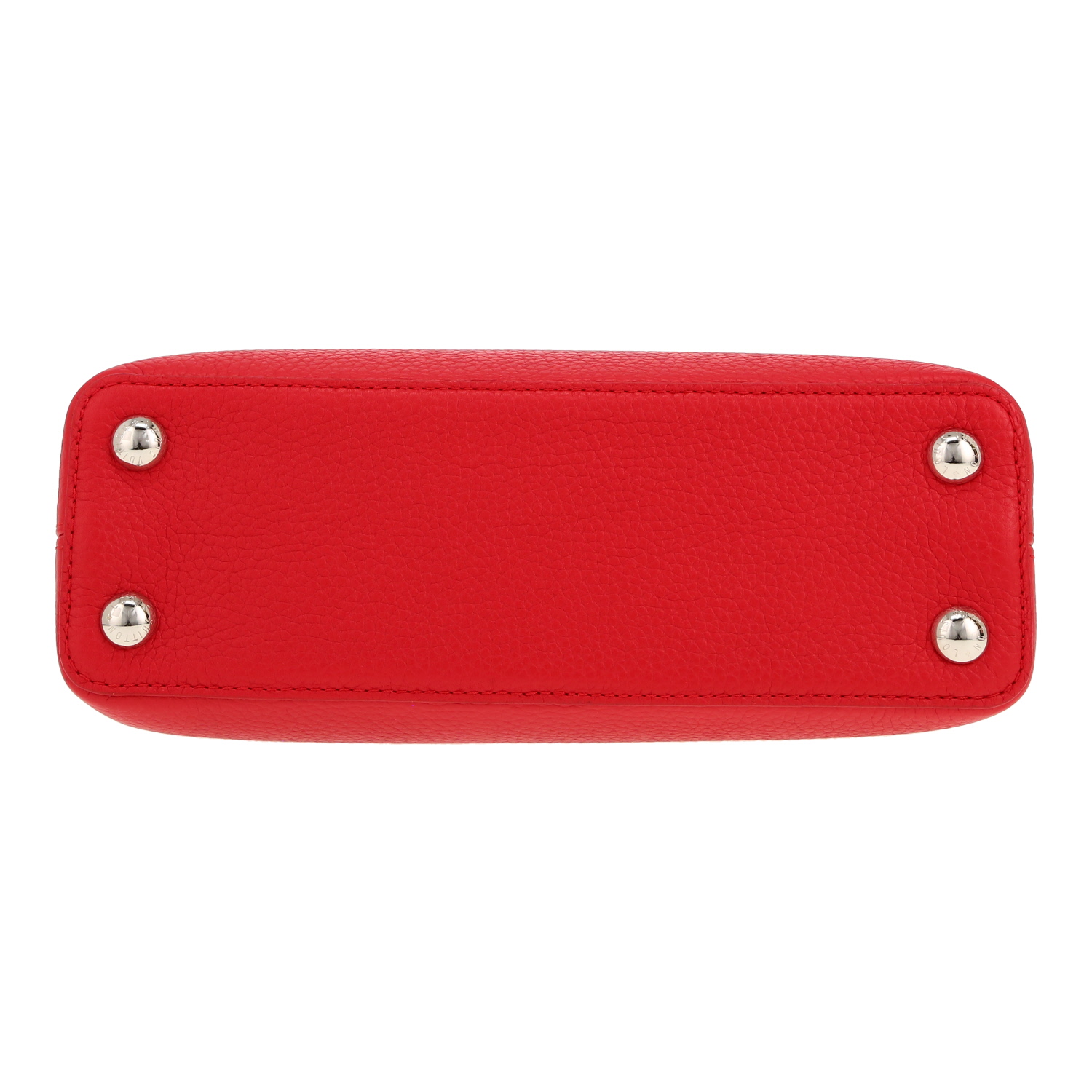 Borsa Louis Vuitton  Capucines BB in pelle taurillon clemence rossa - Detail D1