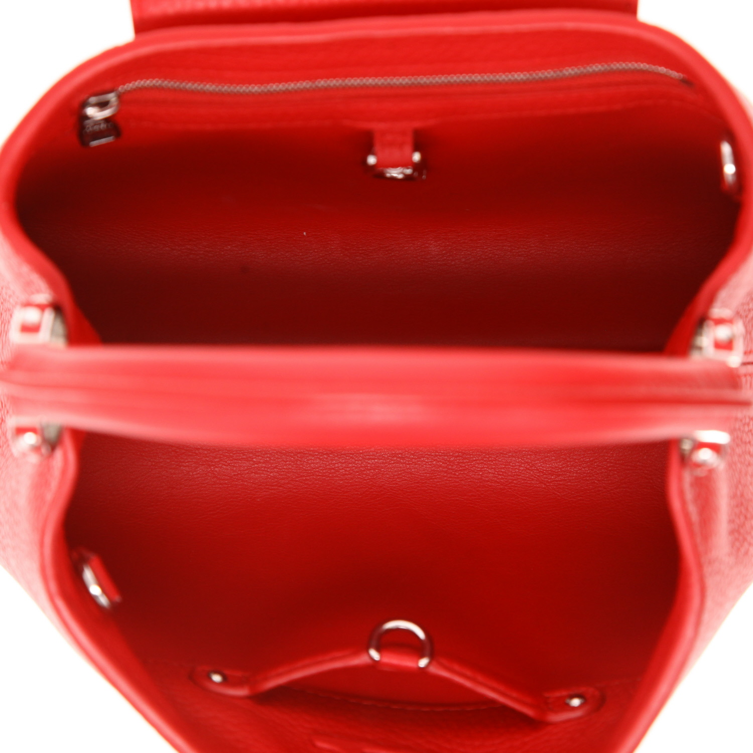 Louis Vuitton  Capucines BB handbag  in red leather taurillon clémence - Detail D3