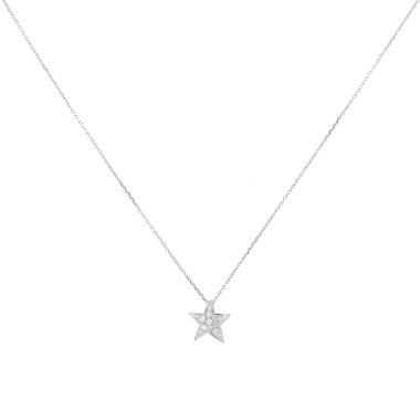 Collar Chanel Comète Géode modelo mediano de oro blanco y diamantes Collar Chanel Comète Géode modelo mediano de oro blanco y diamantes